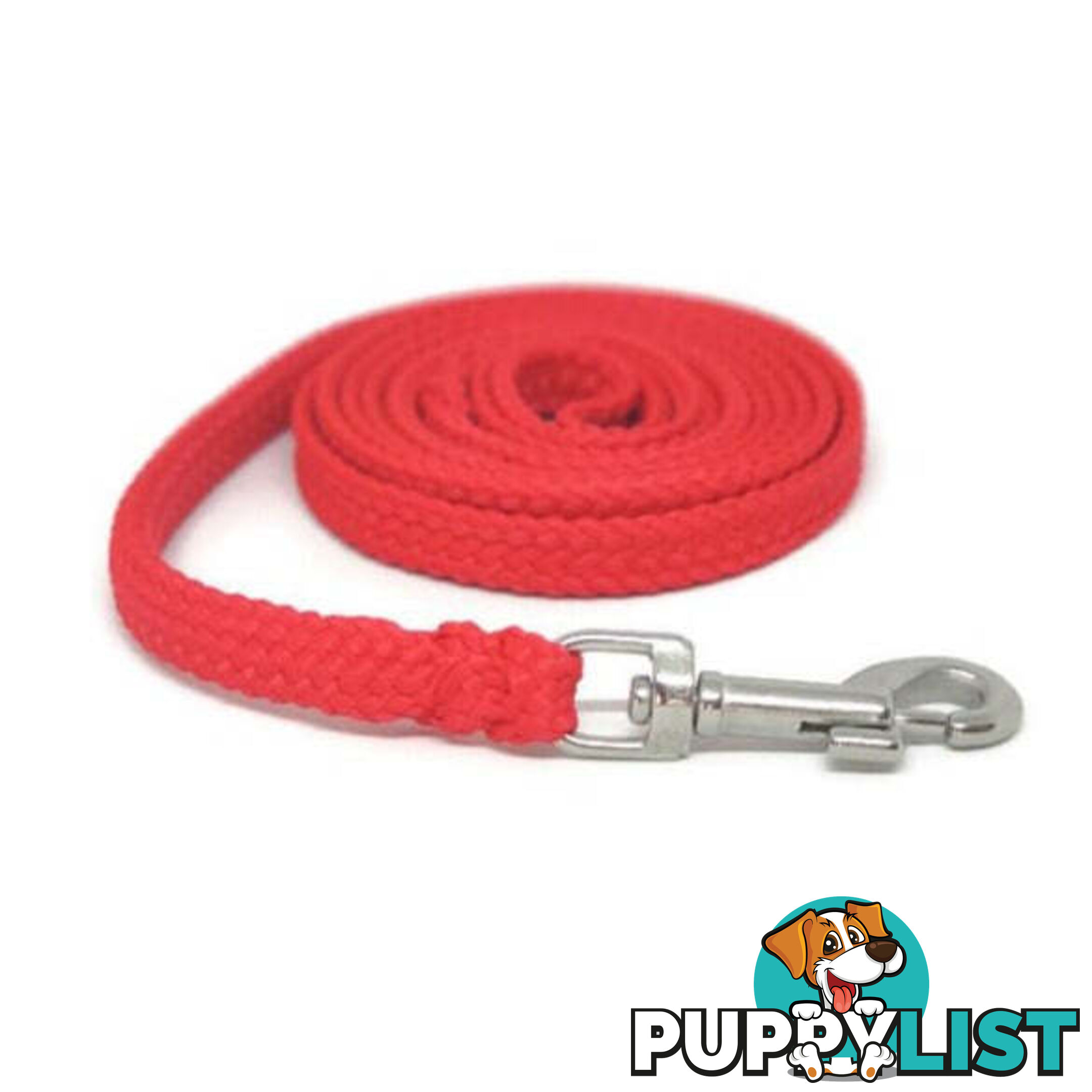1.8m to 10m Long Dog Lead No Stitching Tough Yarnix 10mm Wide - YNXLD10-5-YEL-BR