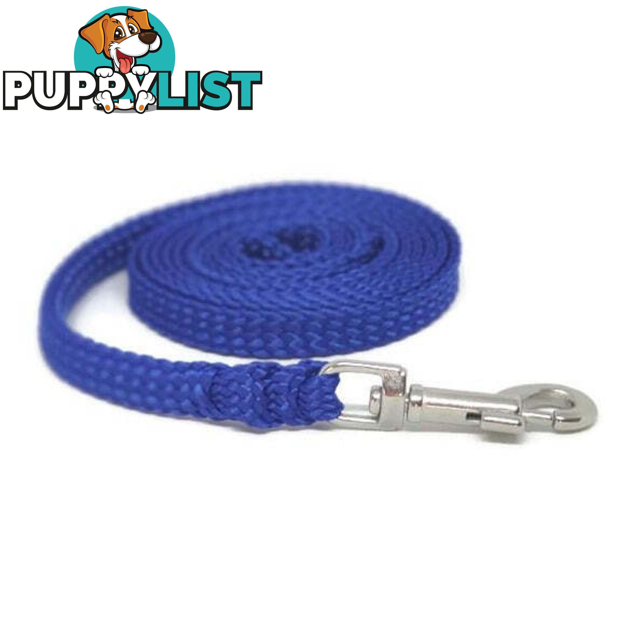 1.8m to 10m Long Dog Lead No Stitching Tough Yarnix 10mm Wide - YNXLD10-5-YEL-BR