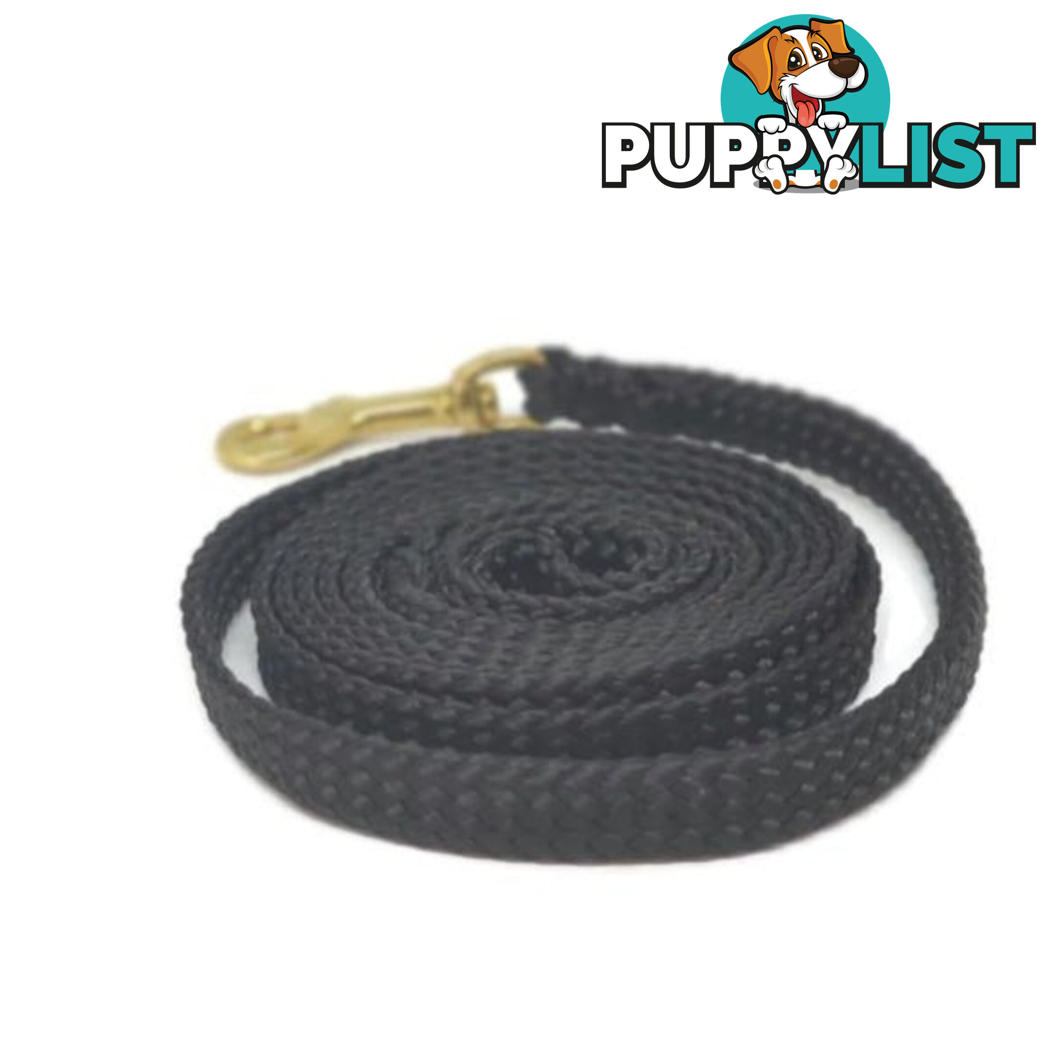 1.8m to 10m Long Dog Lead No Stitching Tough Yarnix 10mm Wide - YNXLD10-5-YEL-BR