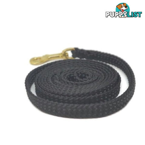 1.8m to 10m Long Dog Lead No Stitching Tough Yarnix 10mm Wide - YNXLD10-5-YEL-BR