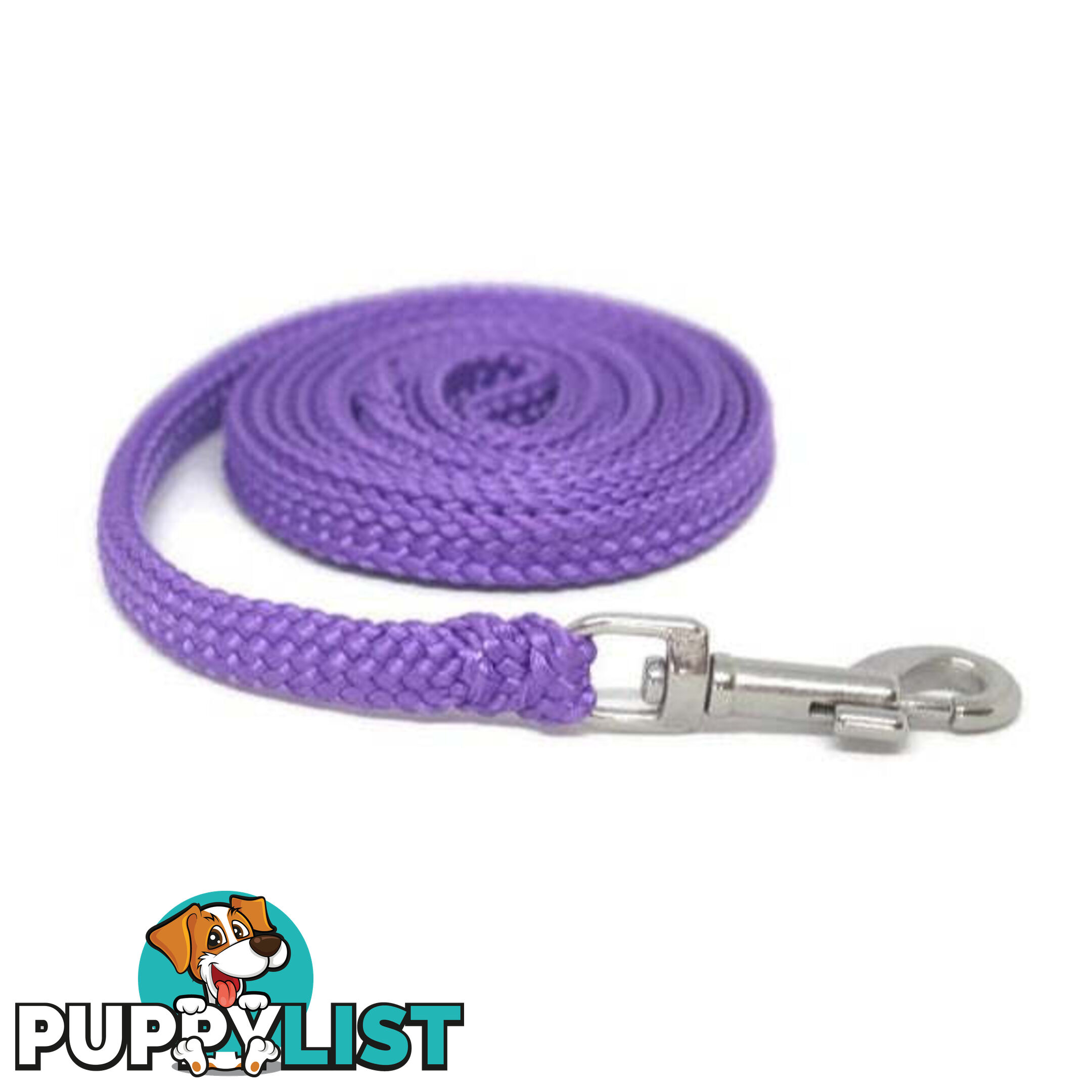 1.8m to 10m Long Dog Lead No Stitching Tough Yarnix 10mm Wide - YNXLD10-5-YEL-BR