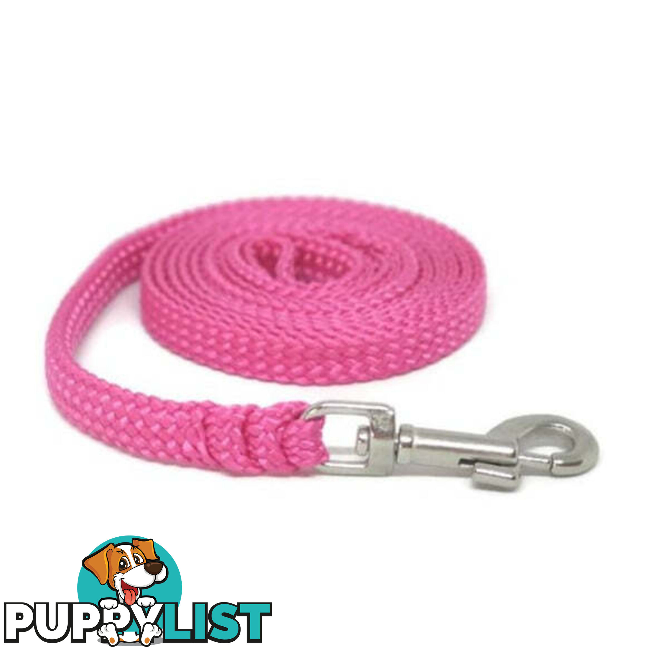 1.8m to 10m Long Dog Lead No Stitching Tough Yarnix 10mm Wide - YNXLD10-5-YEL-BR