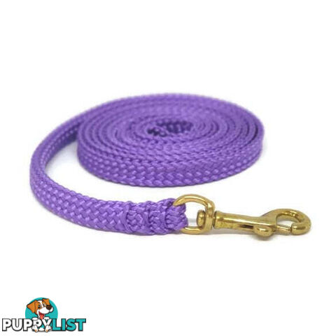 1.8m to 10m Long Dog Lead No Stitching Tough Yarnix 10mm Wide - YNXLD10-5-YEL-BR