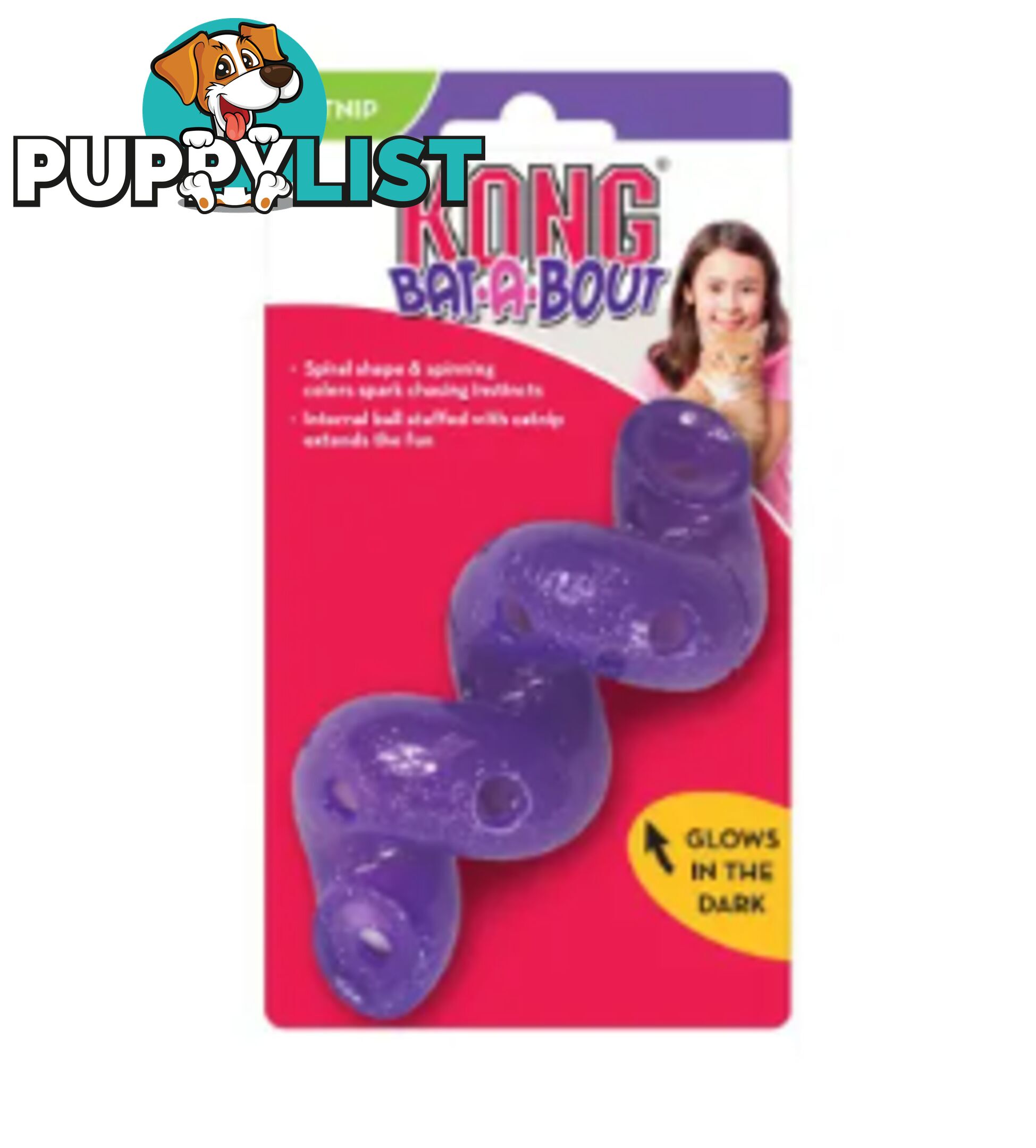 KONG Bat A Bout Cat Spiral Toy - WPS-CAK2882