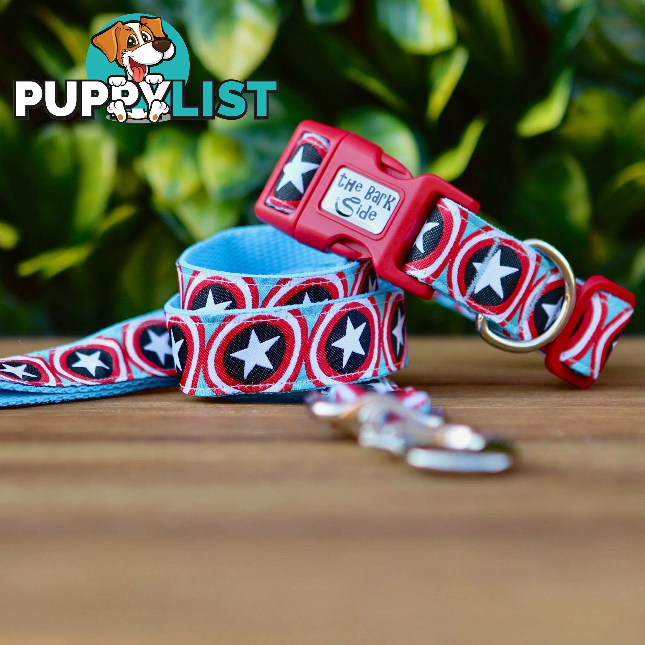 Captain America Dog Lead - Hand Made by The Bark Side - TBSLSCAP201.5