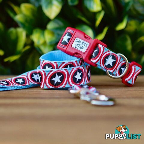Captain America Dog Lead - Hand Made by The Bark Side - TBSLSCAP201.5