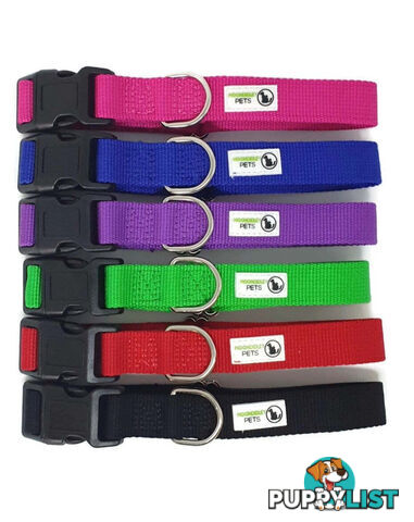 100% Pure Bamboo Fibre Dog Collar Plastic Buckle - Moondidley Pets - MDPCOLBAMSBLK