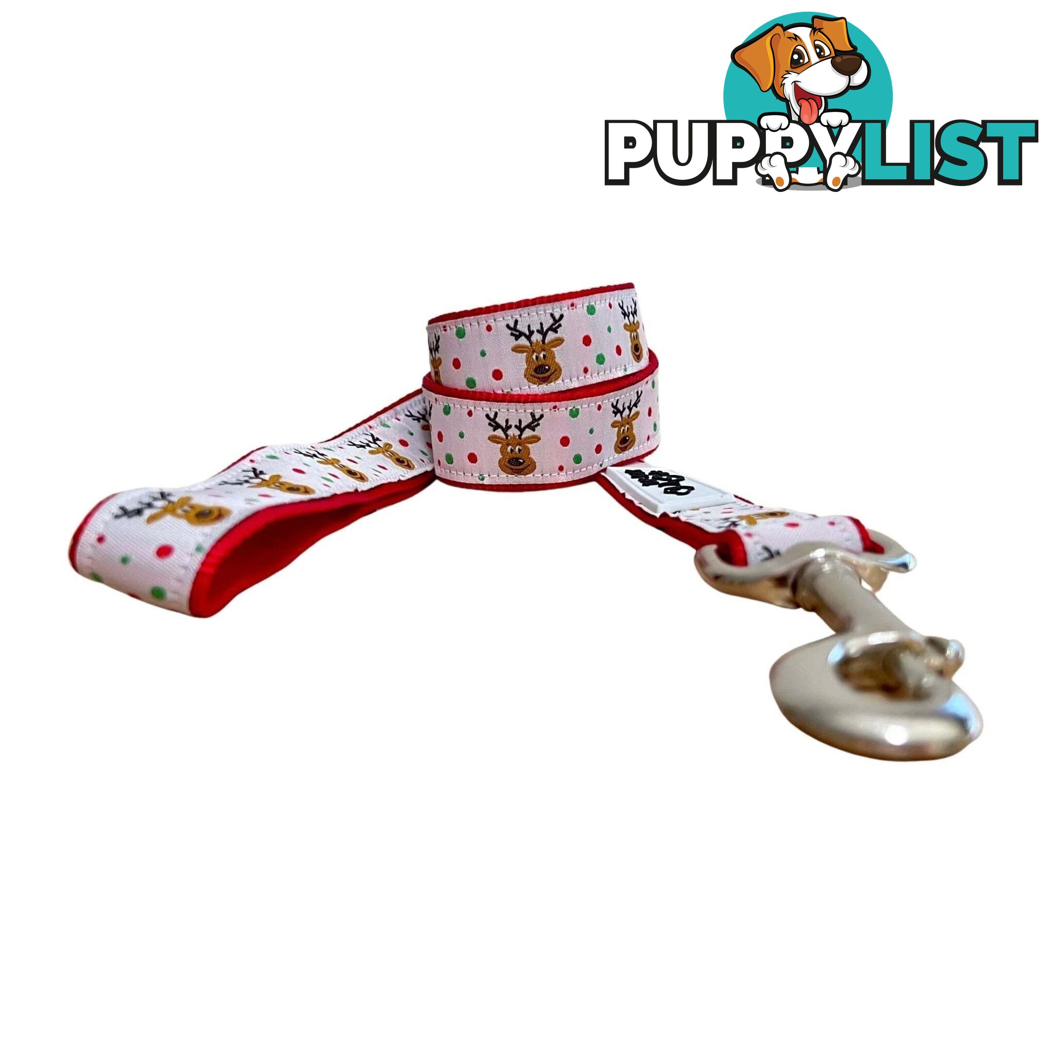 Christmas Dog Lead / Dog Leash - Hand Made by The Bark Side - TBSLDCHRREI251.8