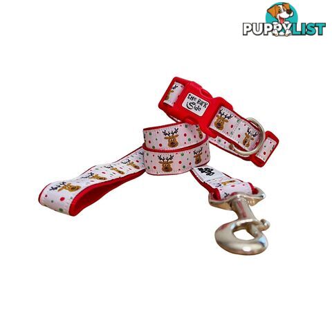 Christmas Dog Lead / Dog Leash - Hand Made by The Bark Side - TBSLDCHRREI251.8