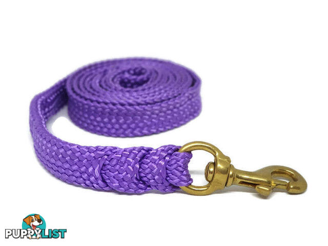 1.8m to 10m Long Dog Lead No Stitching Tough Yarnix 20mm Wide - YNXLD203SSBLU