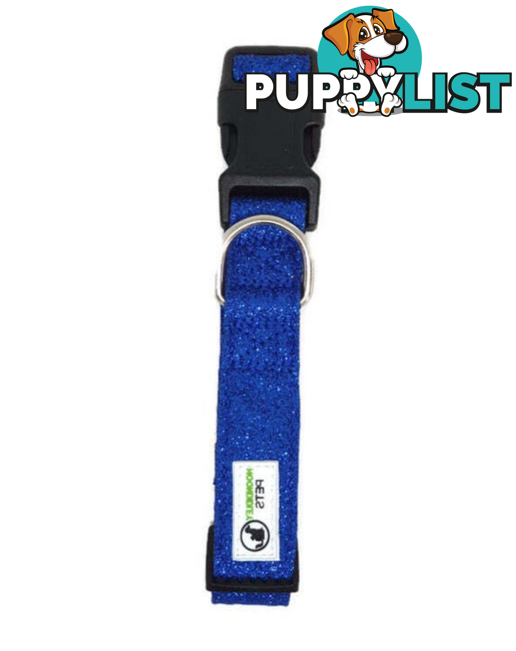 Bling Glitter Overlay Nylon Collar - Breakaway Buckle - Moondidley Pets - MDPCOLBLIMBLK