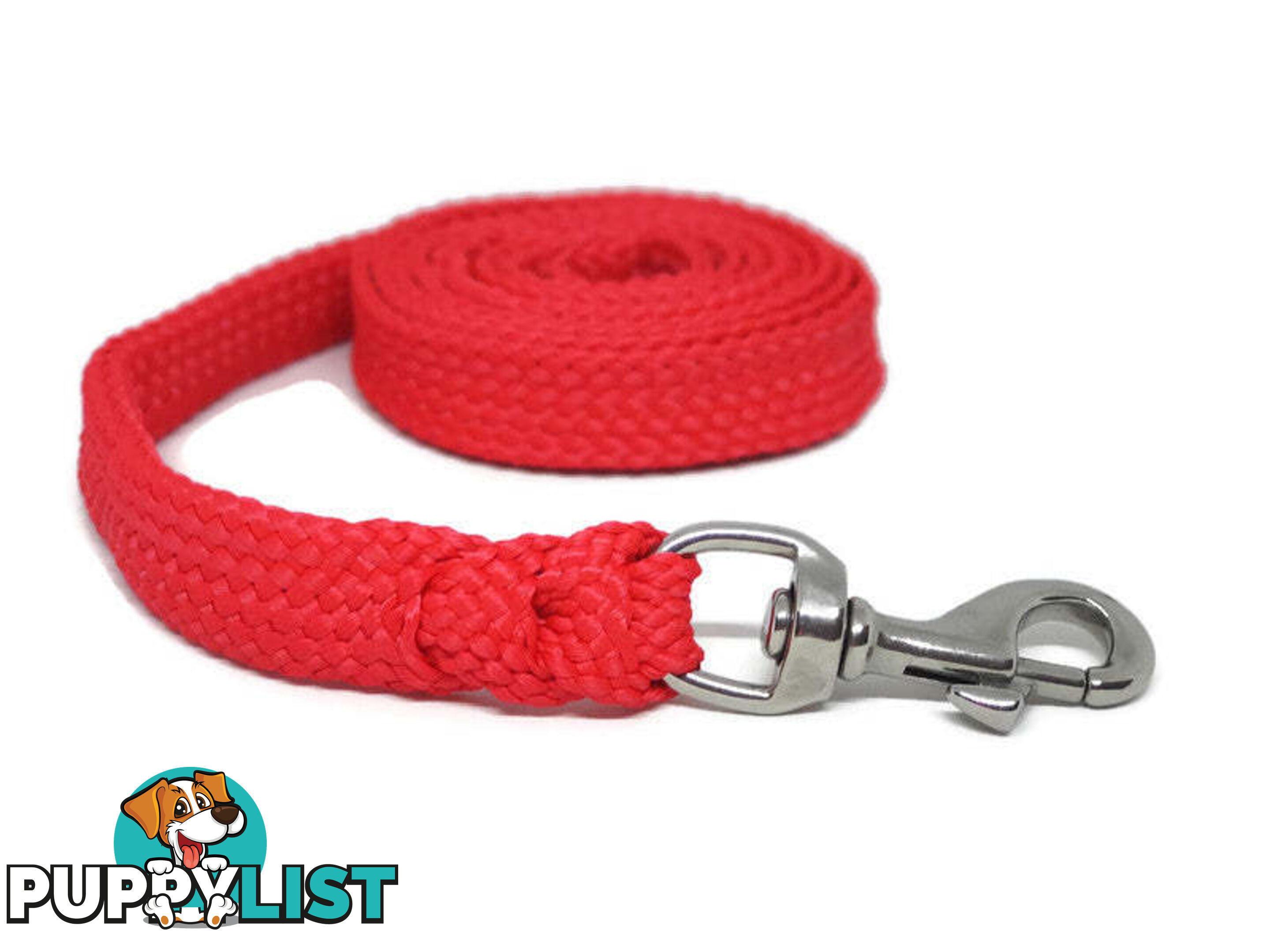 1.8m to 10m Long Dog Lead No Stitching Tough Yarnix 20mm Wide - YNXLD2010SSGRN