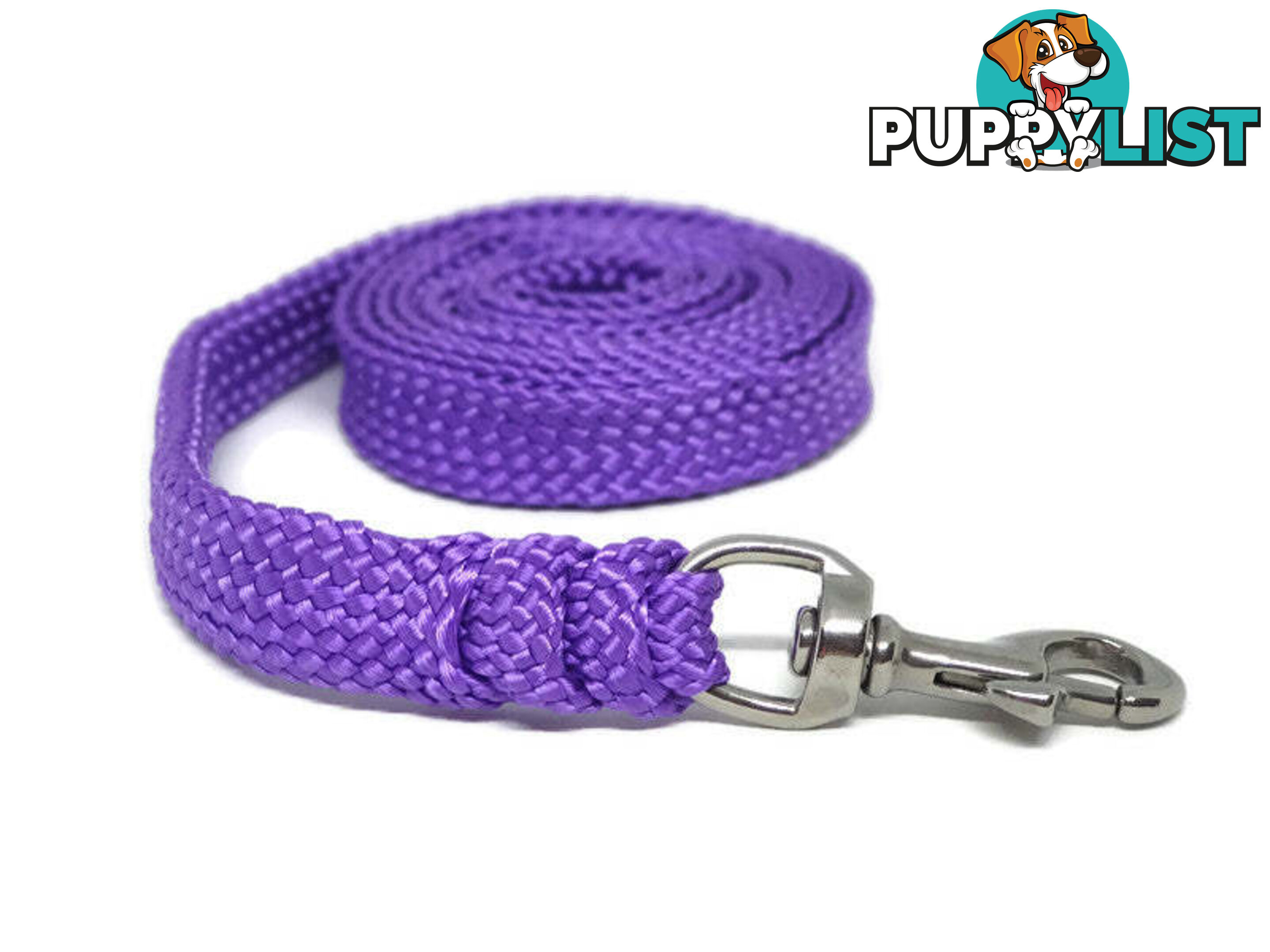 1.8m to 10m Long Dog Lead No Stitching Tough Yarnix 20mm Wide - YNXLD2010SSGRN