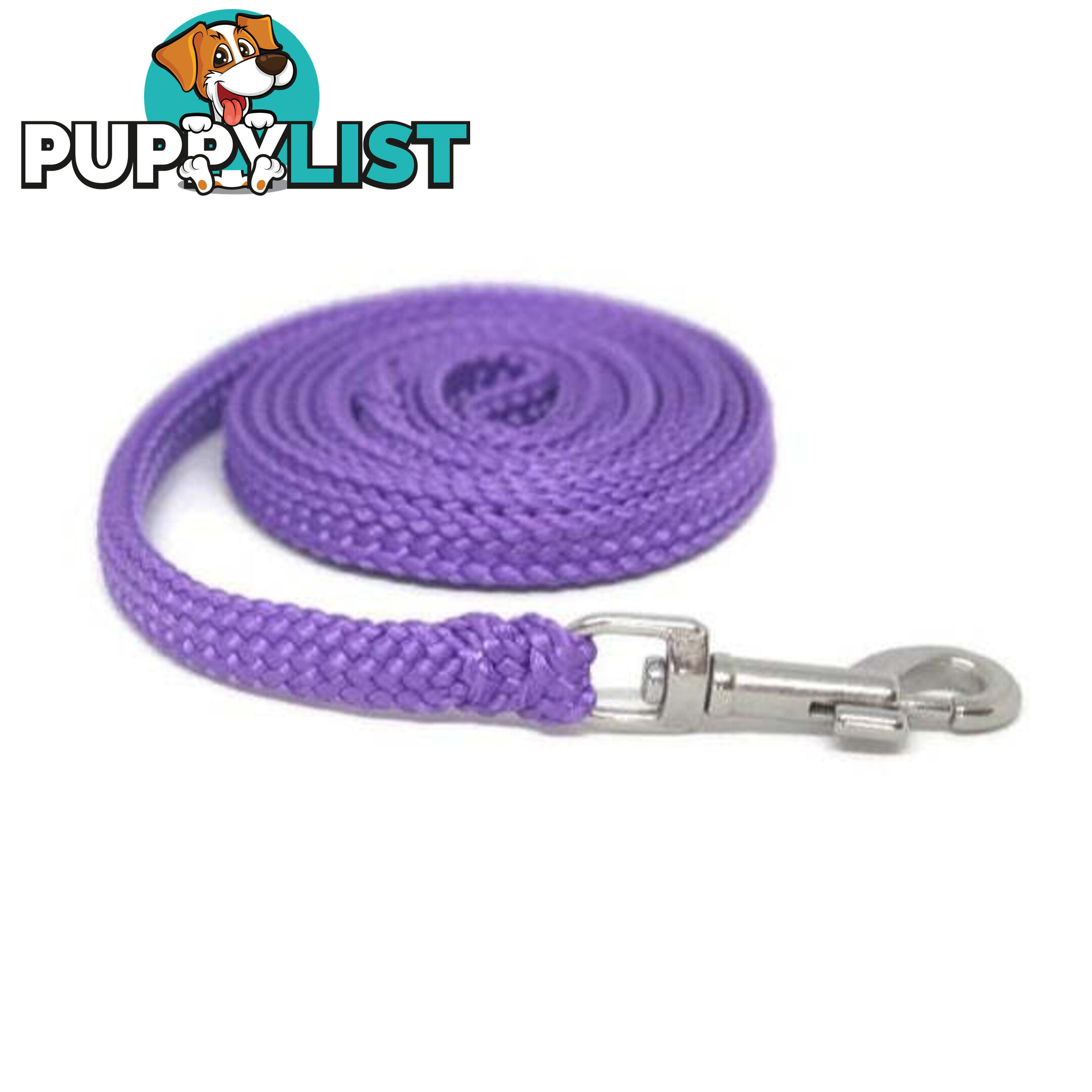 1.8m to 10m Long Dog Lead No Stitching Tough Yarnix 10mm Wide - YNXLD10-5-RD-SS