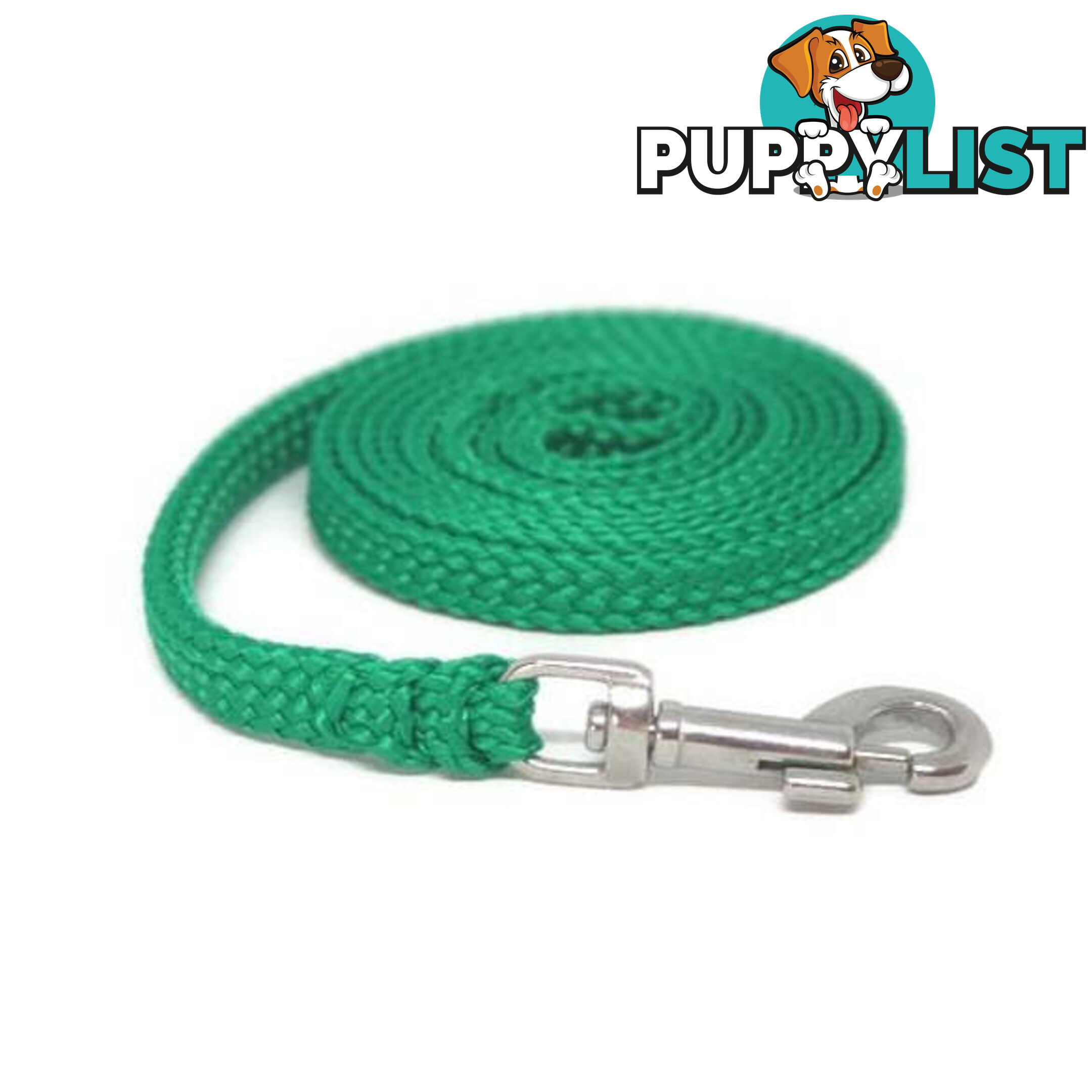1.8m to 10m Long Dog Lead No Stitching Tough Yarnix 10mm Wide - YNXLD10-5-RD-SS