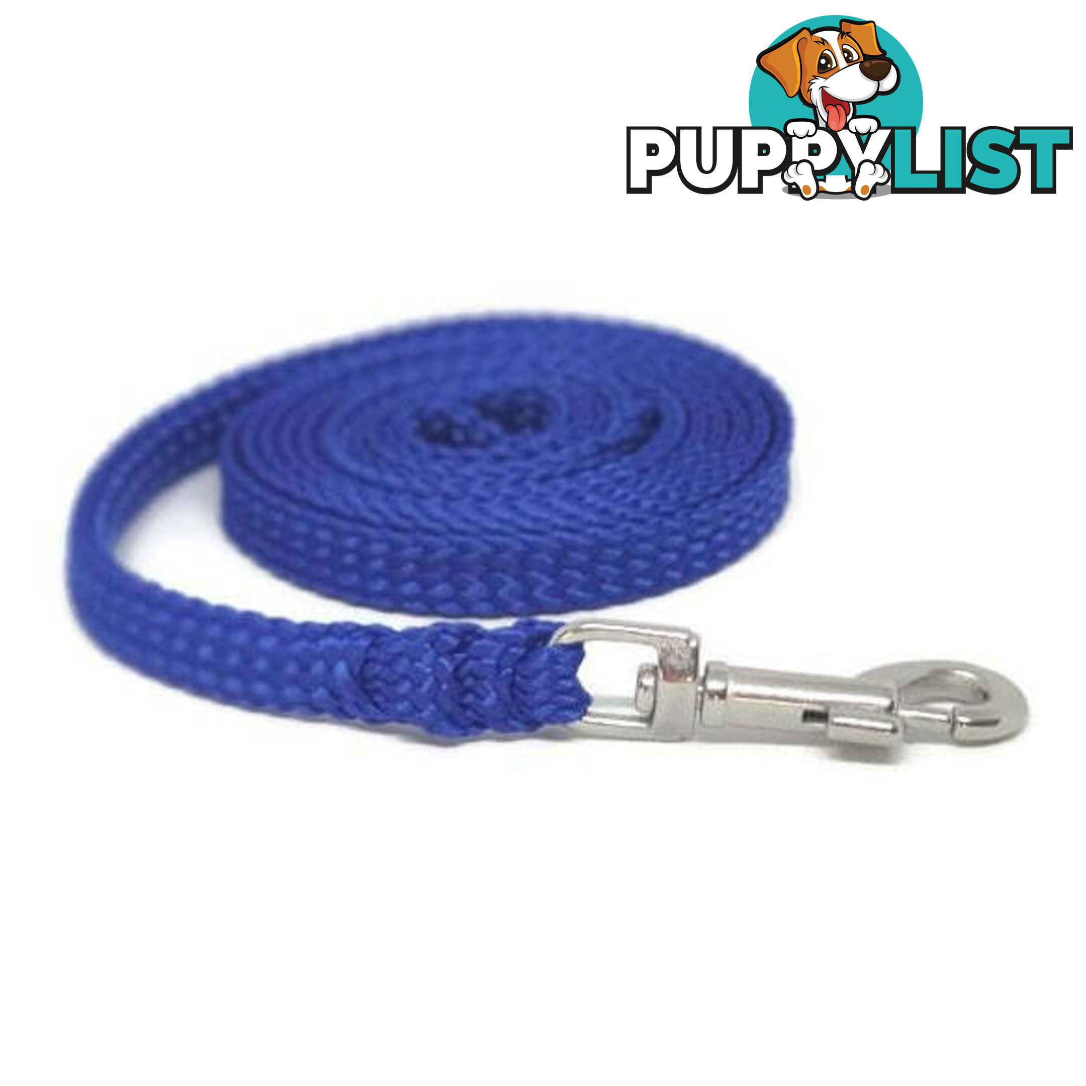 1.8m to 10m Long Dog Lead No Stitching Tough Yarnix 10mm Wide - YNXLD10-5-RD-SS