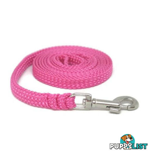 1.8m to 10m Long Dog Lead No Stitching Tough Yarnix 10mm Wide - YNXLD10-5-RD-SS