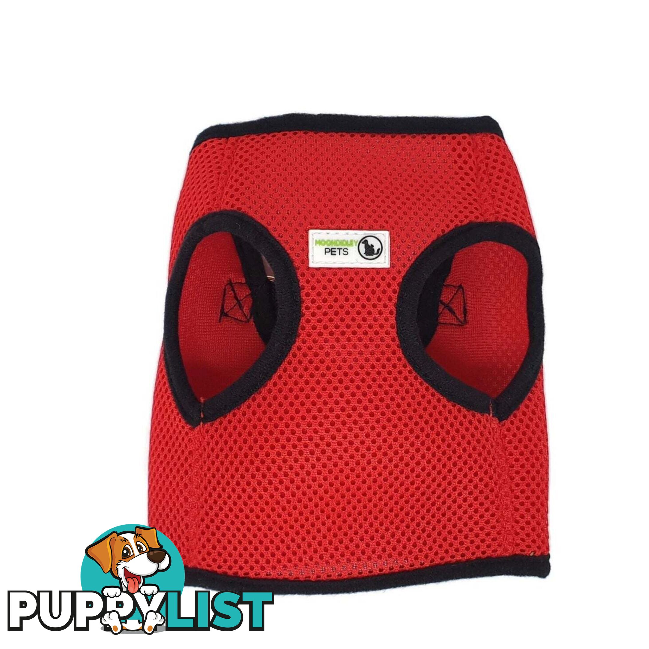 Vest Harness Pet Dog-Cat Step-in Velcro and Buckle Attachments - Moondidley Pets - MDPVESTSBLK