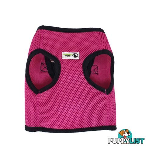 Vest Harness Pet Dog-Cat Step-in Velcro and Buckle Attachments - Moondidley Pets - MDPVESTSBLK
