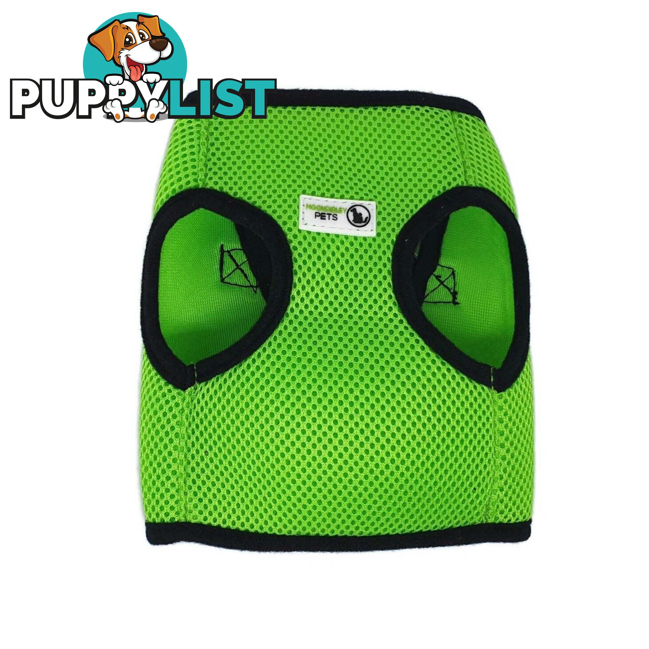 Vest Harness Pet Dog-Cat Step-in Velcro and Buckle Attachments - Moondidley Pets - MDPVESTSBLK