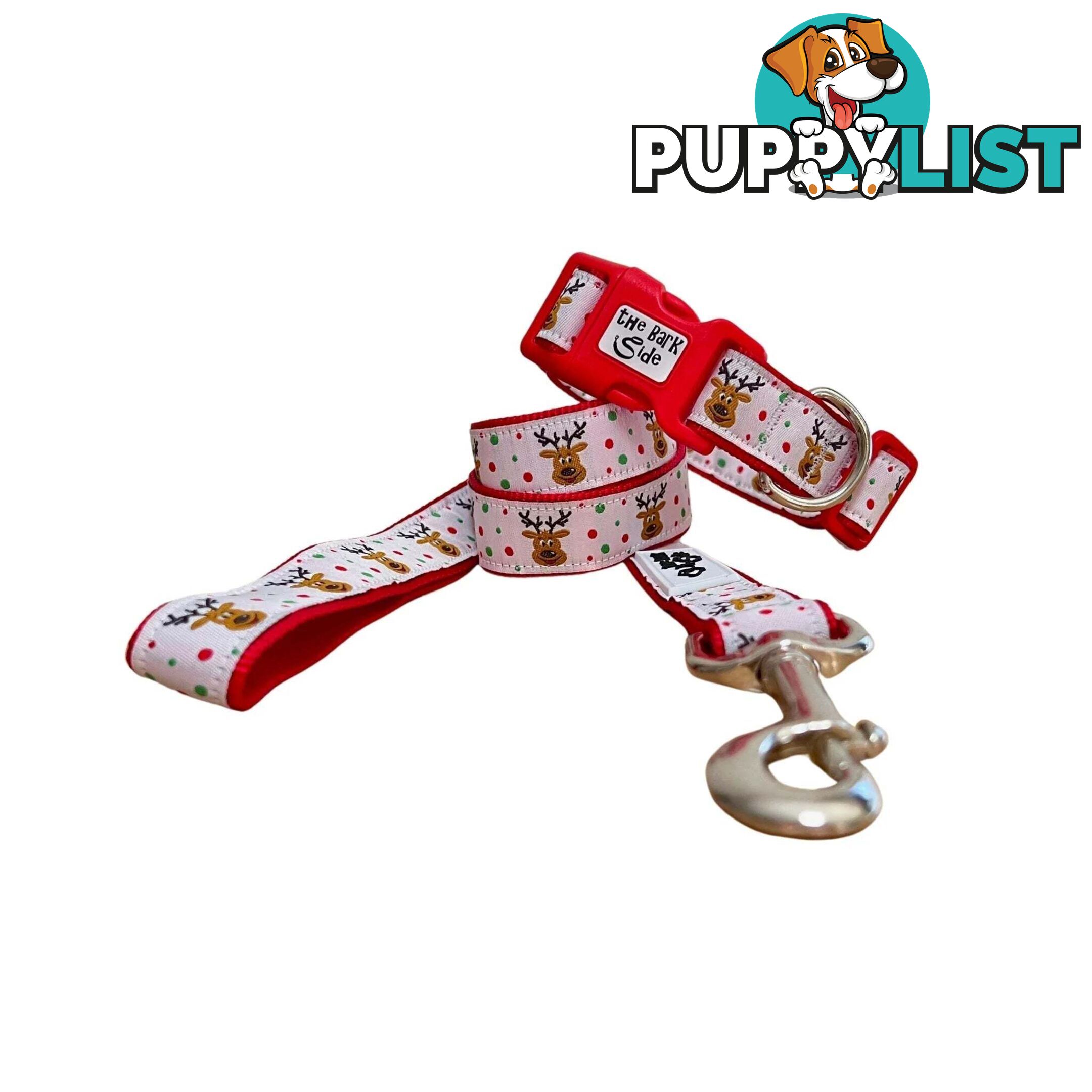 Christmas Dog Collar / Reindeer / Santa / XS - L - Hand Made by The Bark Side - TBSCHRXSREI