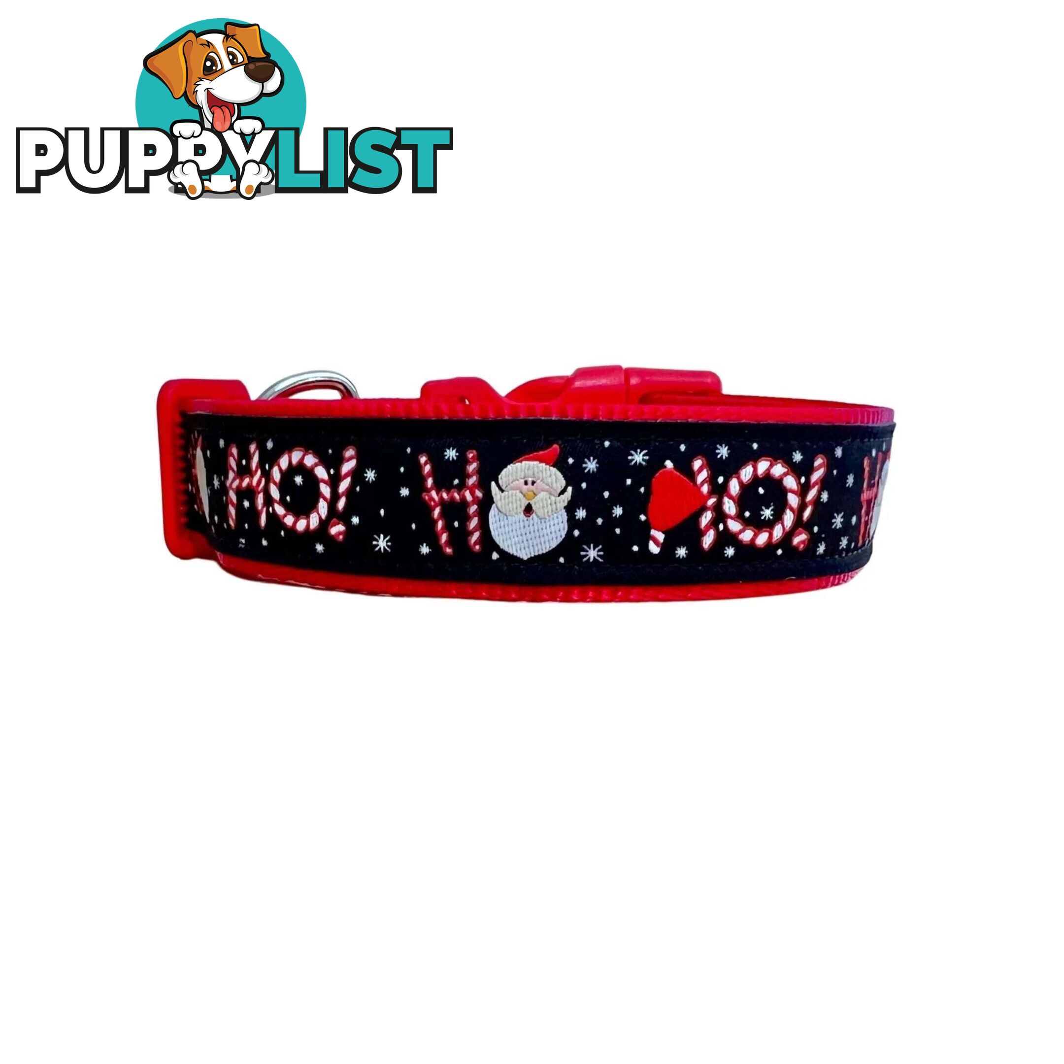 Christmas Dog Collar / Reindeer / Santa / XS - L - Hand Made by The Bark Side - TBSCHRXSREI