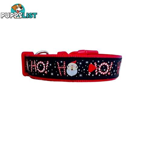 Christmas Dog Collar / Reindeer / Santa / XS - L - Hand Made by The Bark Side - TBSCHRXSREI