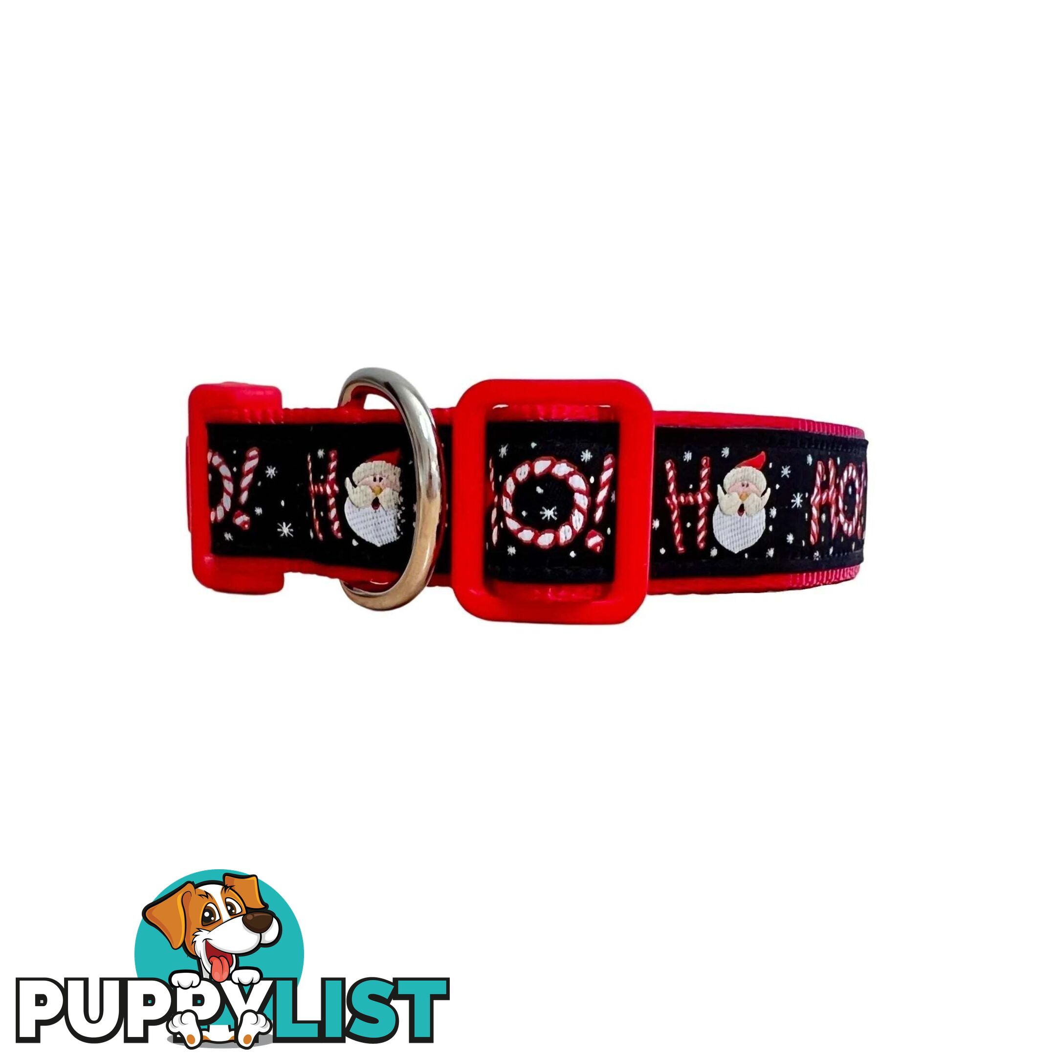 Christmas Dog Collar / Reindeer / Santa / XS - L - Hand Made by The Bark Side - TBSCHRXSREI