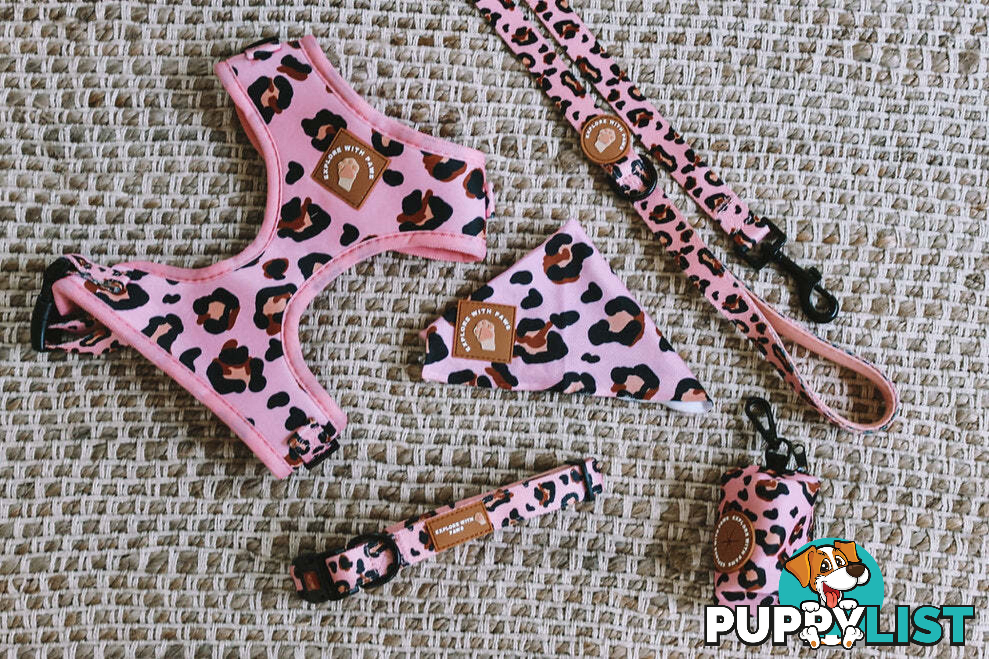 Designer Dog Harness by Explore with Paws - EWPHARPNKLN