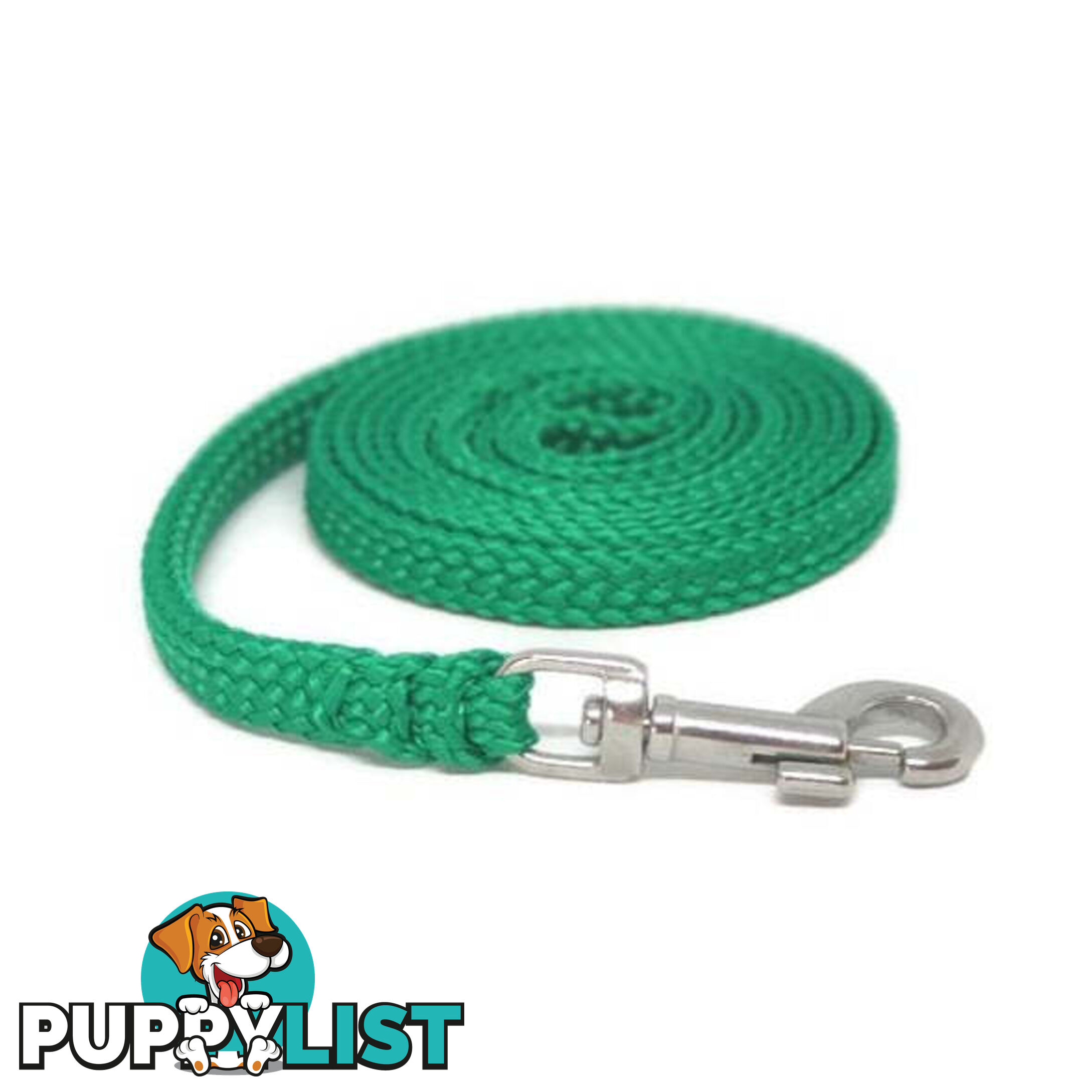 1.8m to 10m Long Dog Lead No Stitching Tough Yarnix 10mm Wide - YNXLD10-5-YEL-SS
