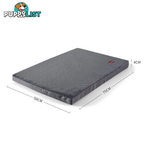 Pet Bed Foldable Dog Puppy Beds Cushion Pad Pads Soft Plush Black PaWz - WB-JC1045-L-GR