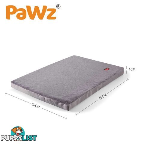 Pet Bed Foldable Dog Puppy Beds Cushion Pad Pads Soft Plush Black PaWz - WB-JC1045-L-GR