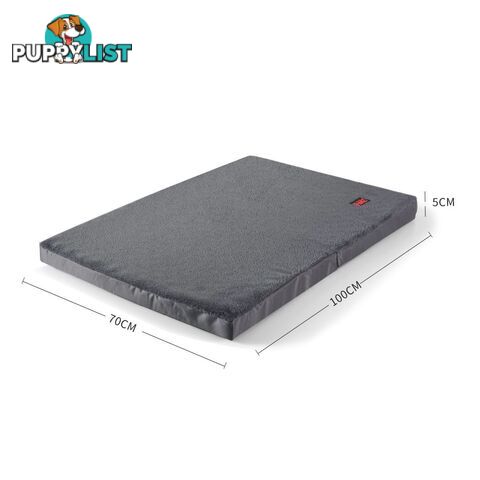 Pet Bed Foldable Dog Puppy Beds Cushion Pad Pads Soft Plush Black PaWz - WB-JC1045-L-GR