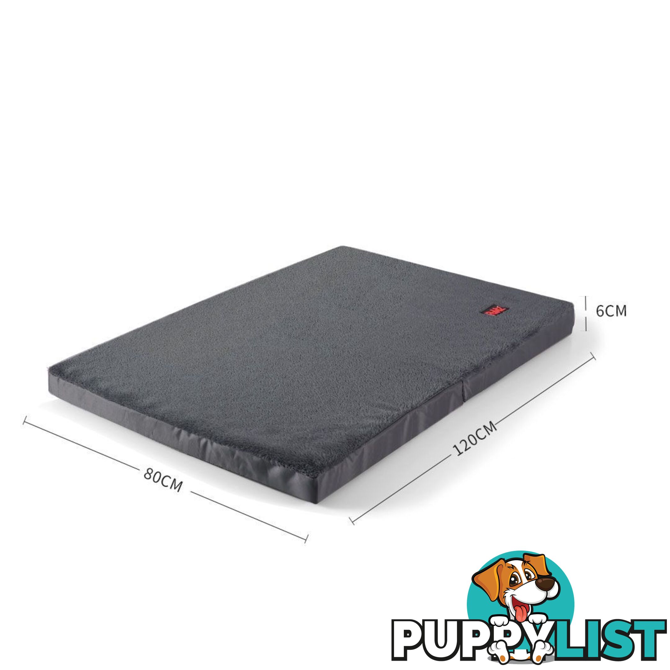 Pet Bed Foldable Dog Puppy Beds Cushion Pad Pads Soft Plush Black PaWz - WB-JC1045-L-GR