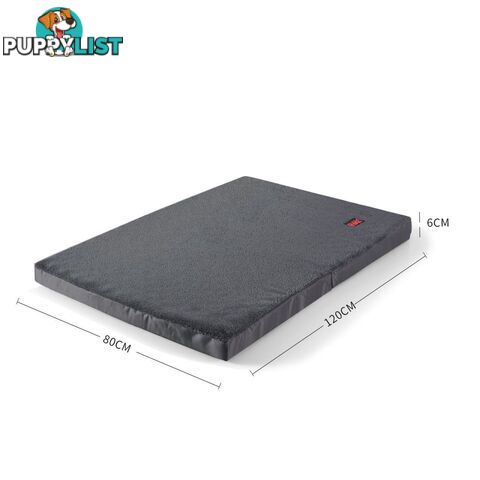 Pet Bed Foldable Dog Puppy Beds Cushion Pad Pads Soft Plush Black PaWz - WB-JC1045-L-GR