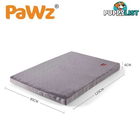 Pet Bed Foldable Dog Puppy Beds Cushion Pad Pads Soft Plush Black PaWz - WB-JC1045-L-GR