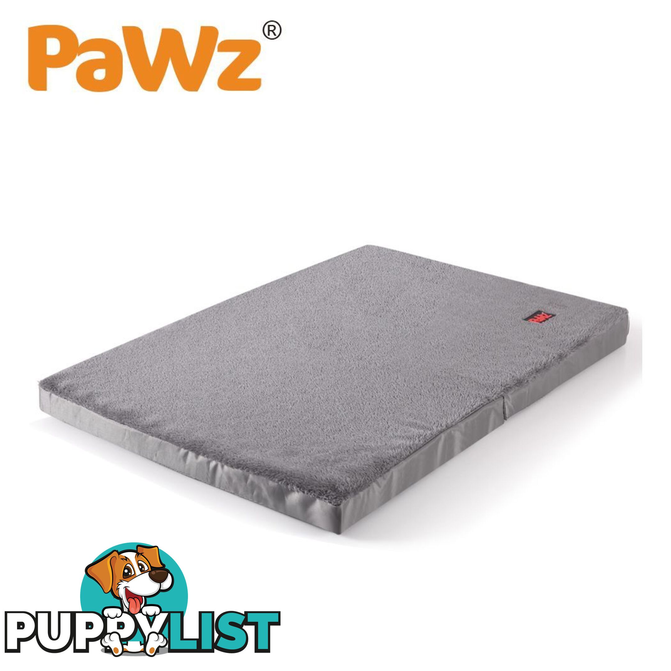Pet Bed Foldable Dog Puppy Beds Cushion Pad Pads Soft Plush Black PaWz - WB-JC1045-L-GR