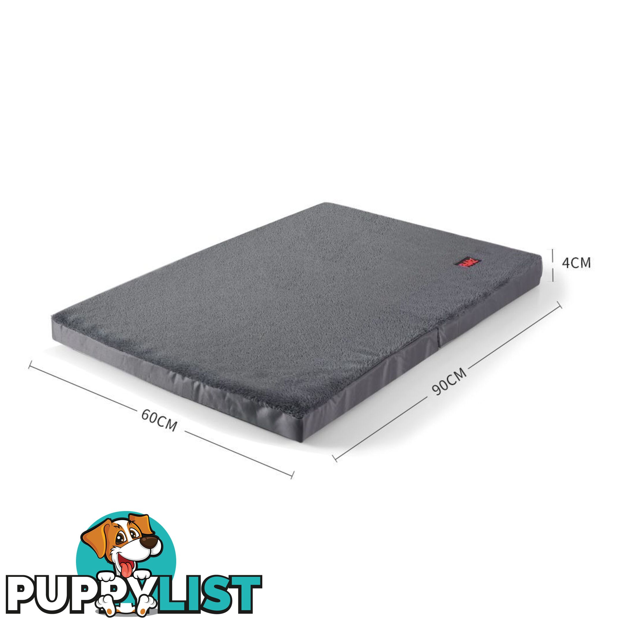 Pet Bed Foldable Dog Puppy Beds Cushion Pad Pads Soft Plush Black PaWz - WB-JC1045-L-GR