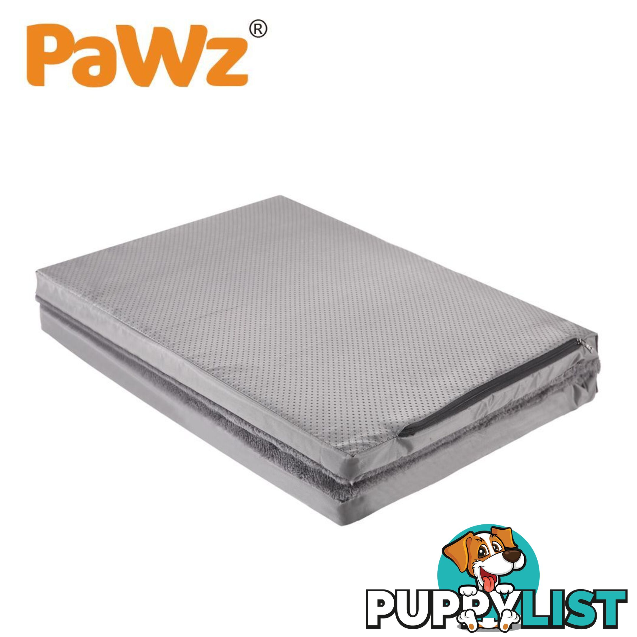 Pet Bed Foldable Dog Puppy Beds Cushion Pad Pads Soft Plush Black PaWz - WB-JC1045-L-GR