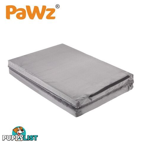 Pet Bed Foldable Dog Puppy Beds Cushion Pad Pads Soft Plush Black PaWz - WB-JC1045-L-GR