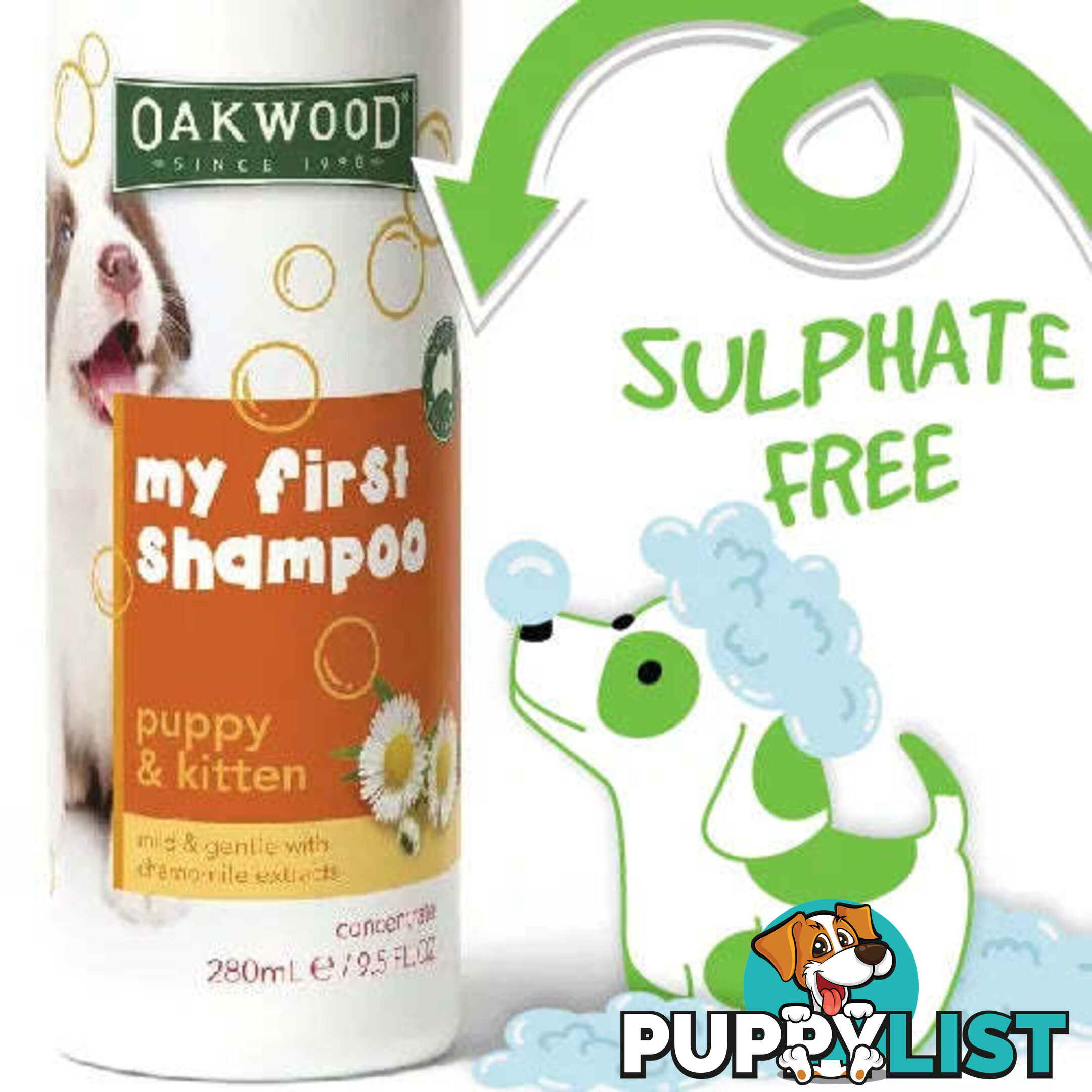 OAKWOOD PET SHAMPOO - PUPPY & KITTEN 280ML - BAINBRIDGE - BB-A7162