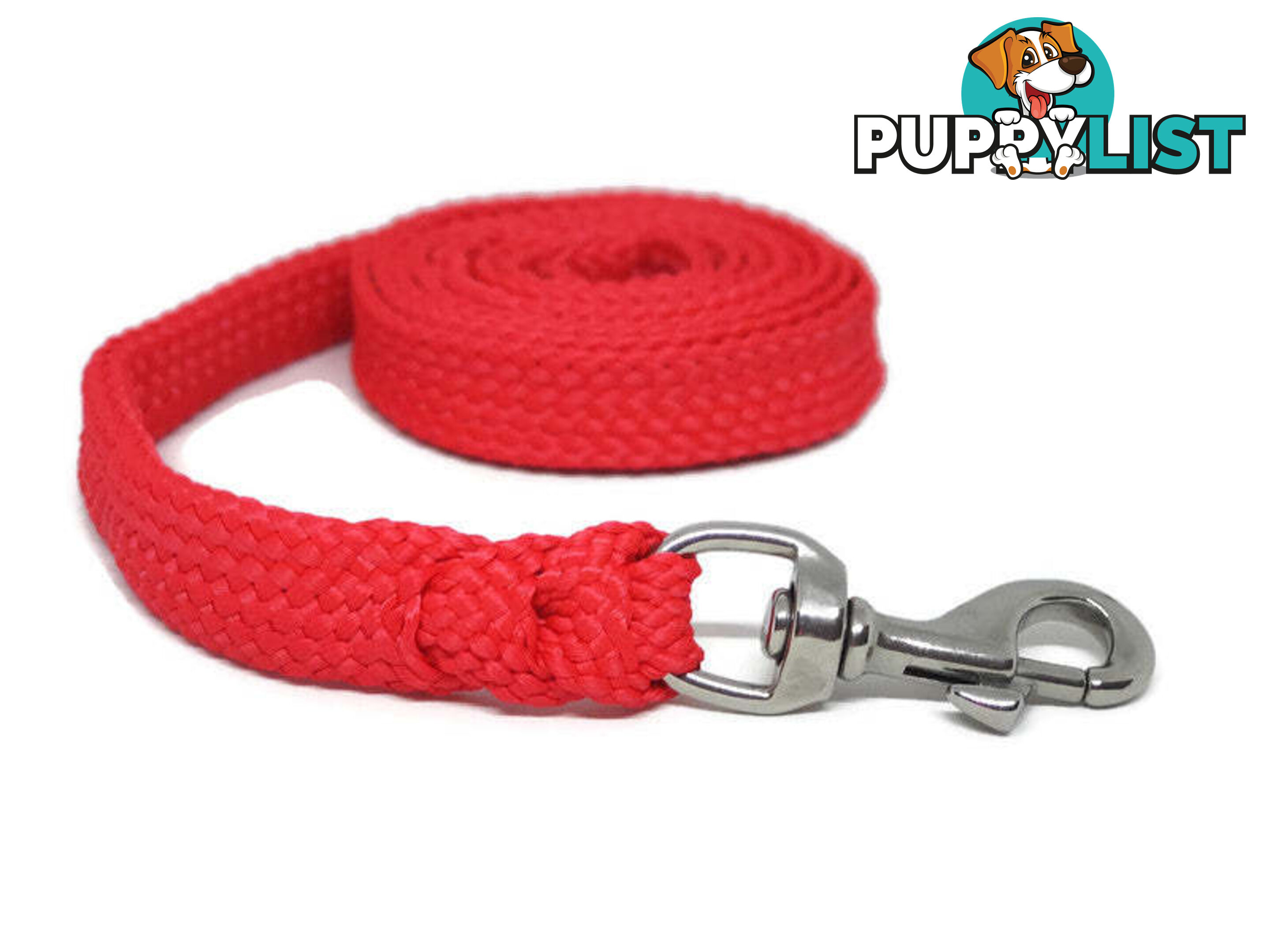 1.8m to 10m Long Dog Lead No Stitching Tough Yarnix 20mm Wide - YNXLD205BRPUR