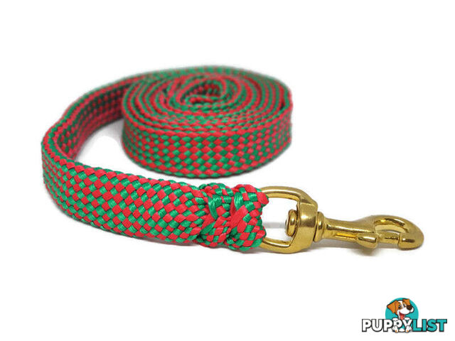 1.8m to 10m Long Dog Lead No Stitching Tough Yarnix 20mm Wide - YNXLD205BRPUR