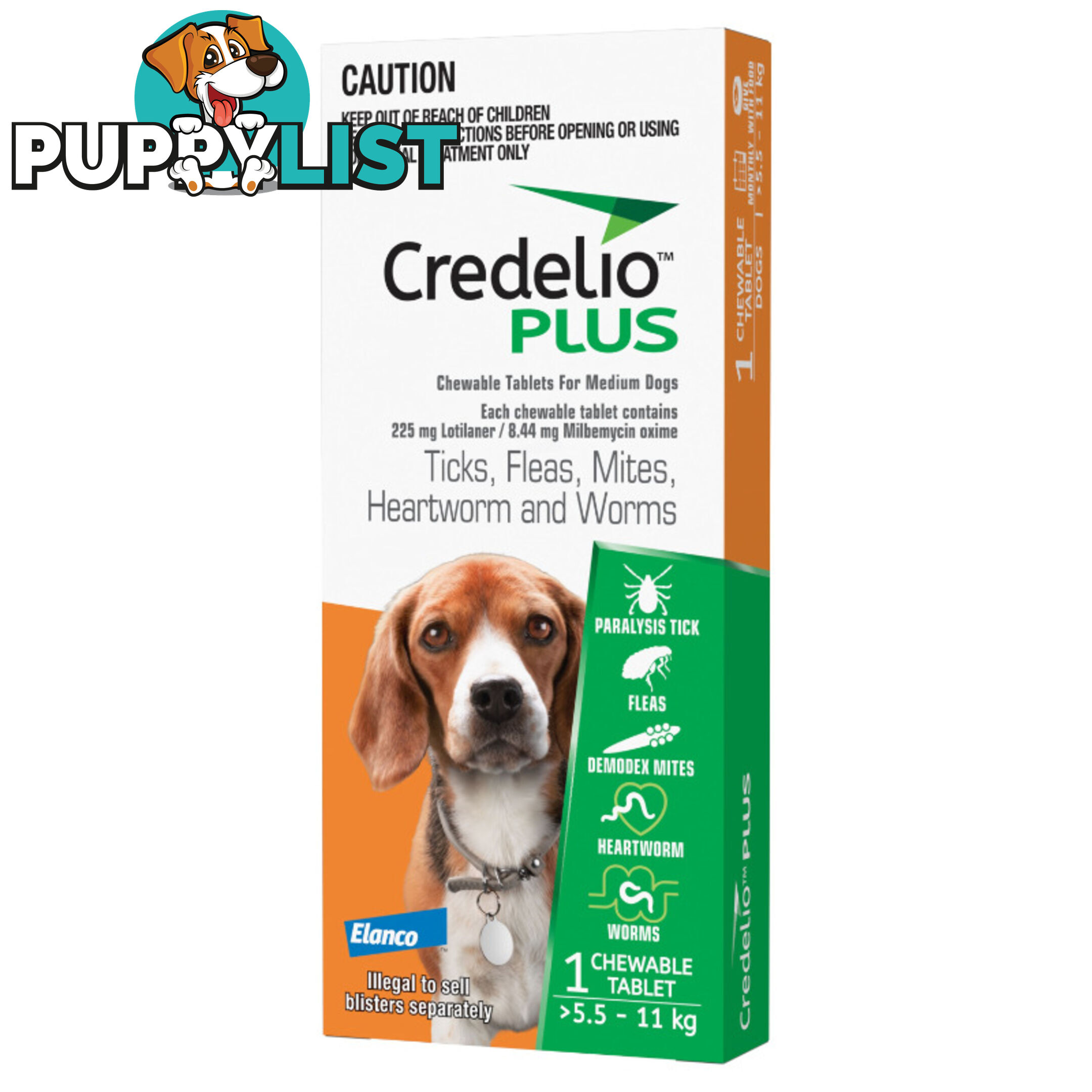 Credelio Plus Ticks, Fleas, Mites, Heartworm, and Worms - EDACPDL1