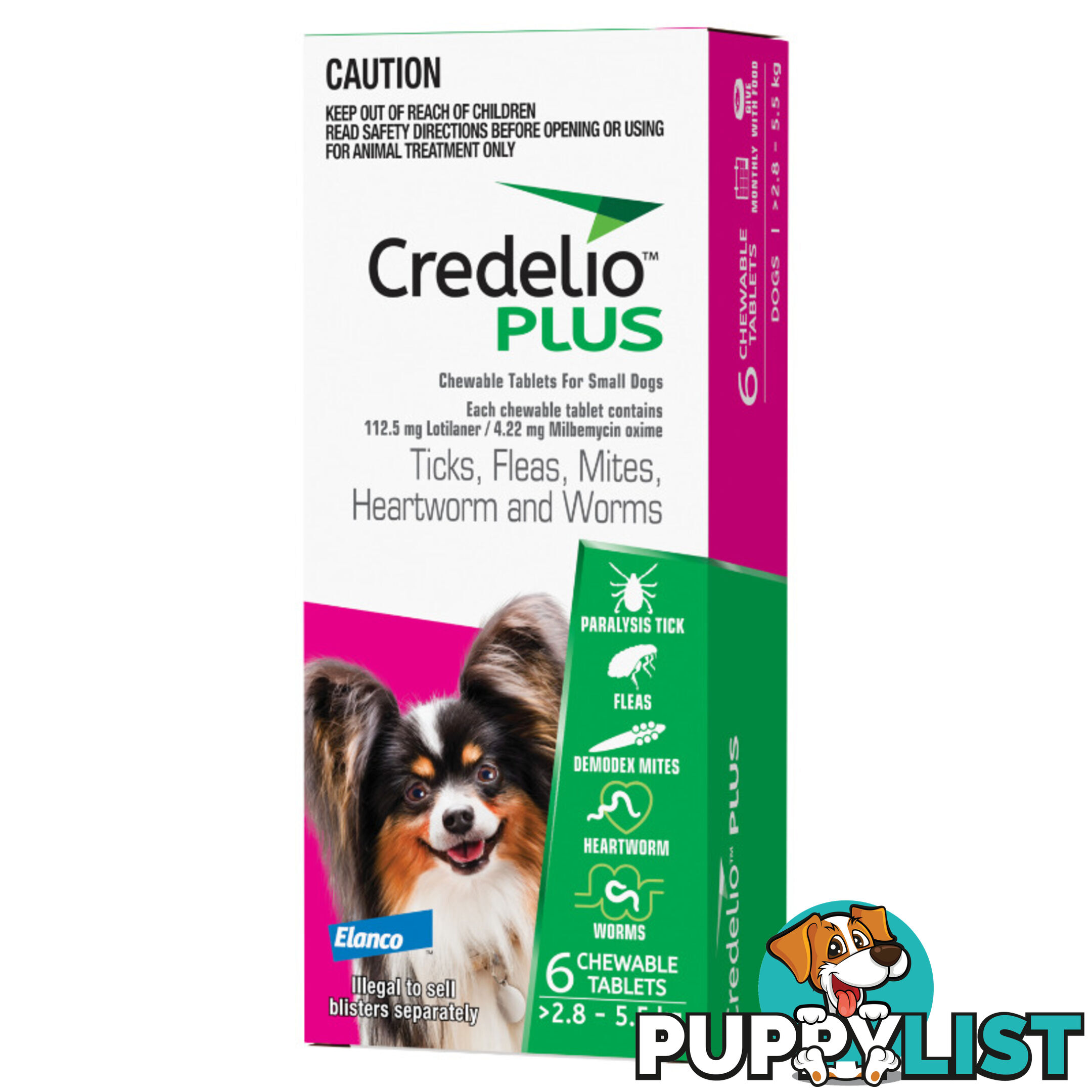 Credelio Plus Ticks, Fleas, Mites, Heartworm, and Worms - EDACPDL1