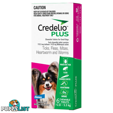 Credelio Plus Ticks, Fleas, Mites, Heartworm, and Worms - EDACPDL1