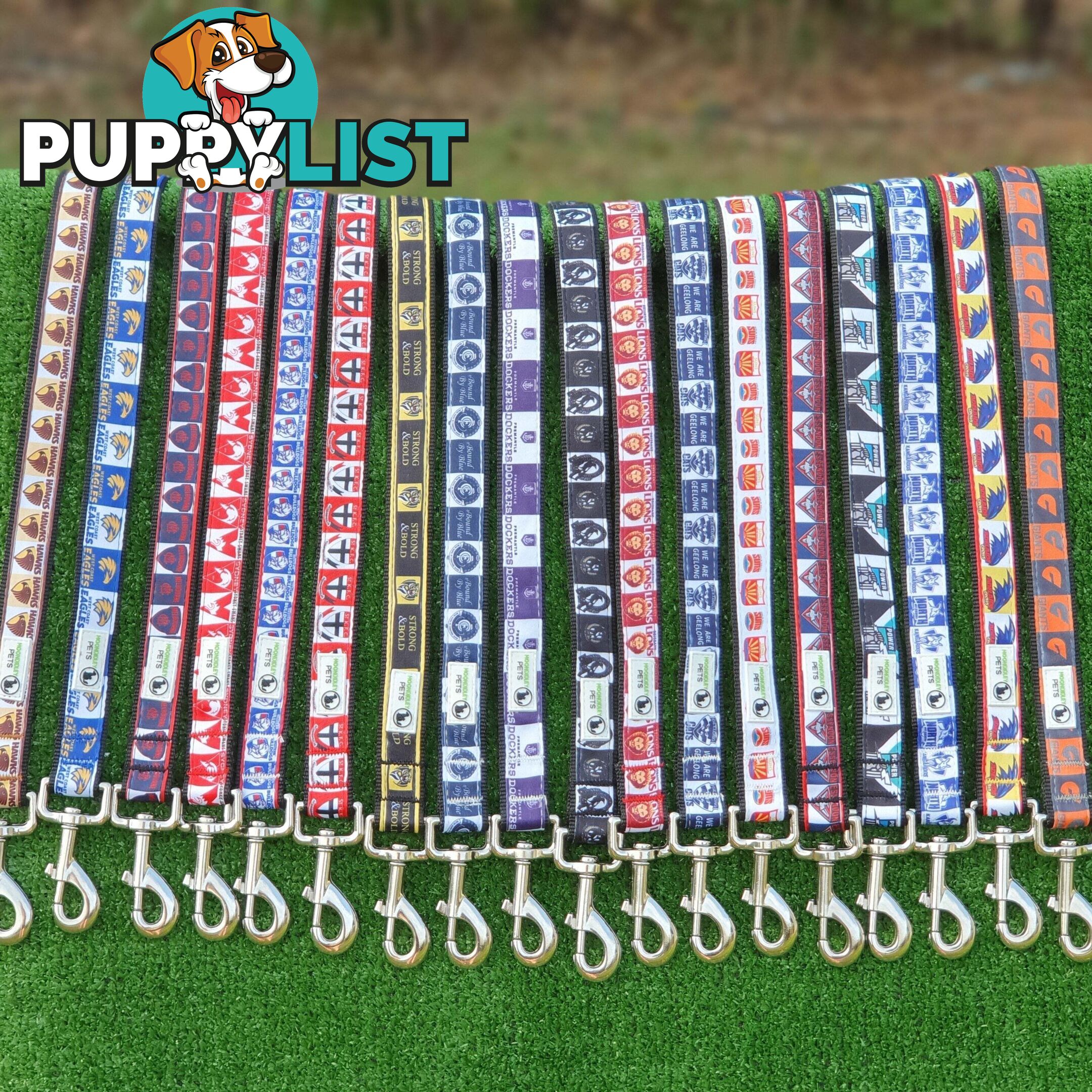 AFL Dog Leads, Footy - Aussie Rules - Moondidley Pets - MDPLDAFLCABL