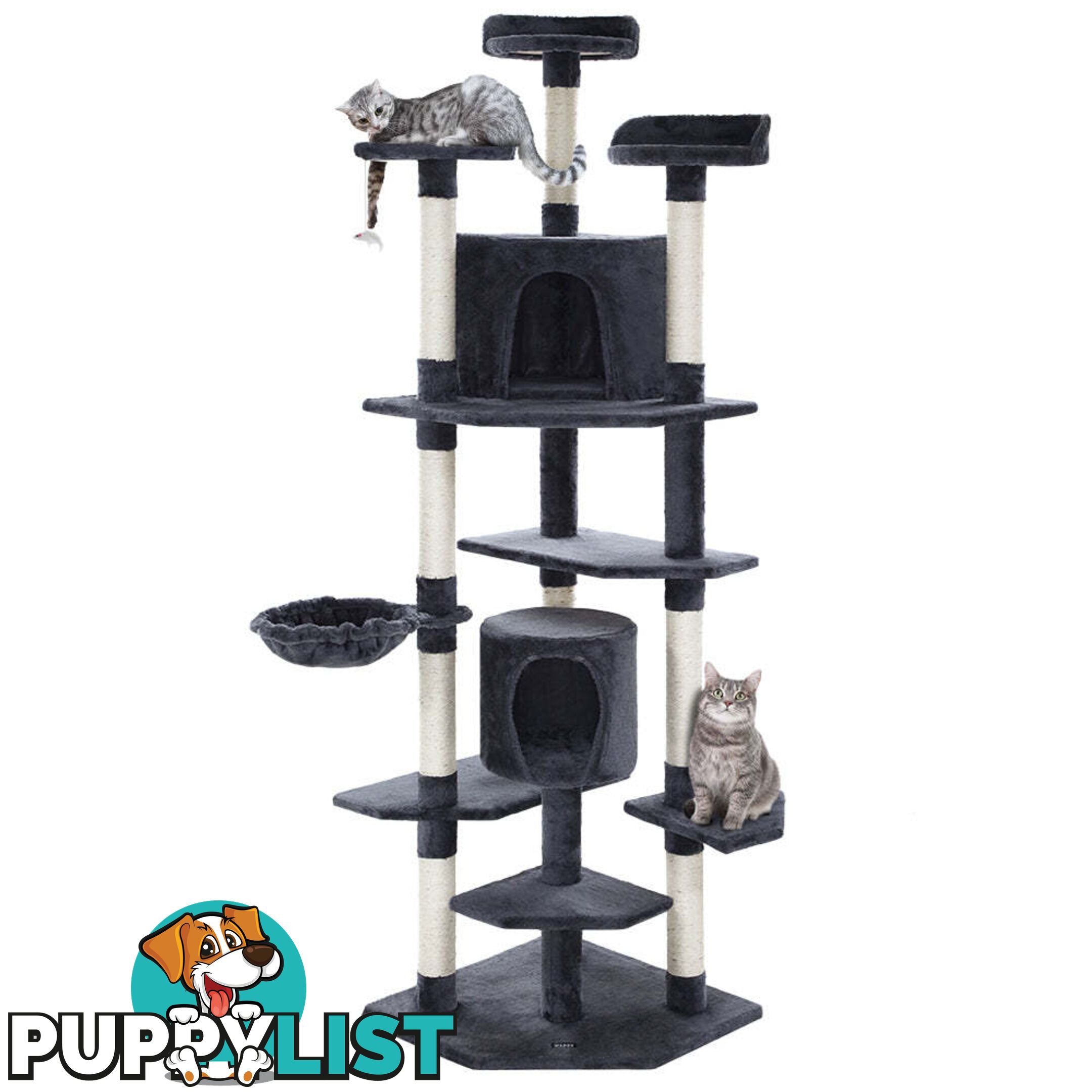 i.Pet 203cm Cat Scratching Post - PET-CAT-PCTOP-GR