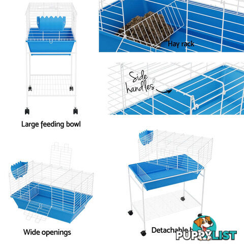 i.Pet Rabbit Cage 88cm Indoor Guinea Pig - PET-RAB-CAGE-H97