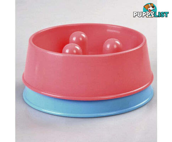 YES4PETS Pet Anti Gulp Feeder - Bowl for Dog, Cat or Puppy - slow food Interactive Dish - V278-1-X-BP140-ANTI-GULP-PINK